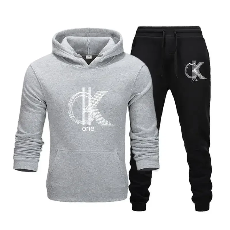 2026 New Men's Autumn-Winter Hooded Sweatshirt + Pants Leisure Sports Wear Men's Sports Leisure Clothing Sports Apparel