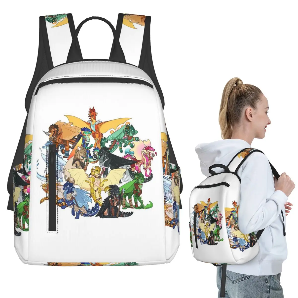 

Wing Of Fire All Dragon Backpack Student BookBag Children School Bag Laptop Shoulder Bags Boys Girls