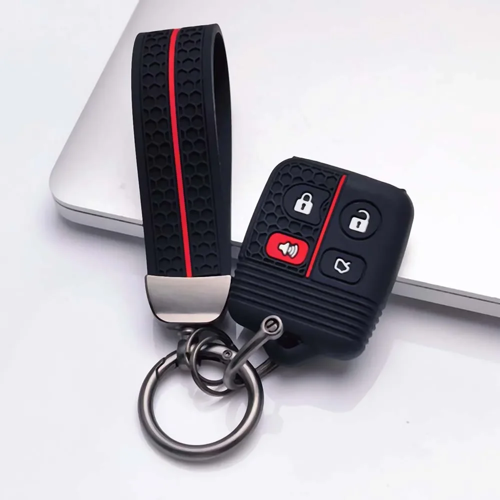 3/4 Buttons for Ford Transit MK6 Connect 2000 2001 2002 2003 2004 2005 2006 Silicone Car Remote Key Shell Case Fob Cover - view 3