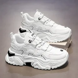 Brand Men's Shoes white Sports Shoes New Breathable White Shoes for Men's Korean Style Trendy All-match Increase Male Sneakers