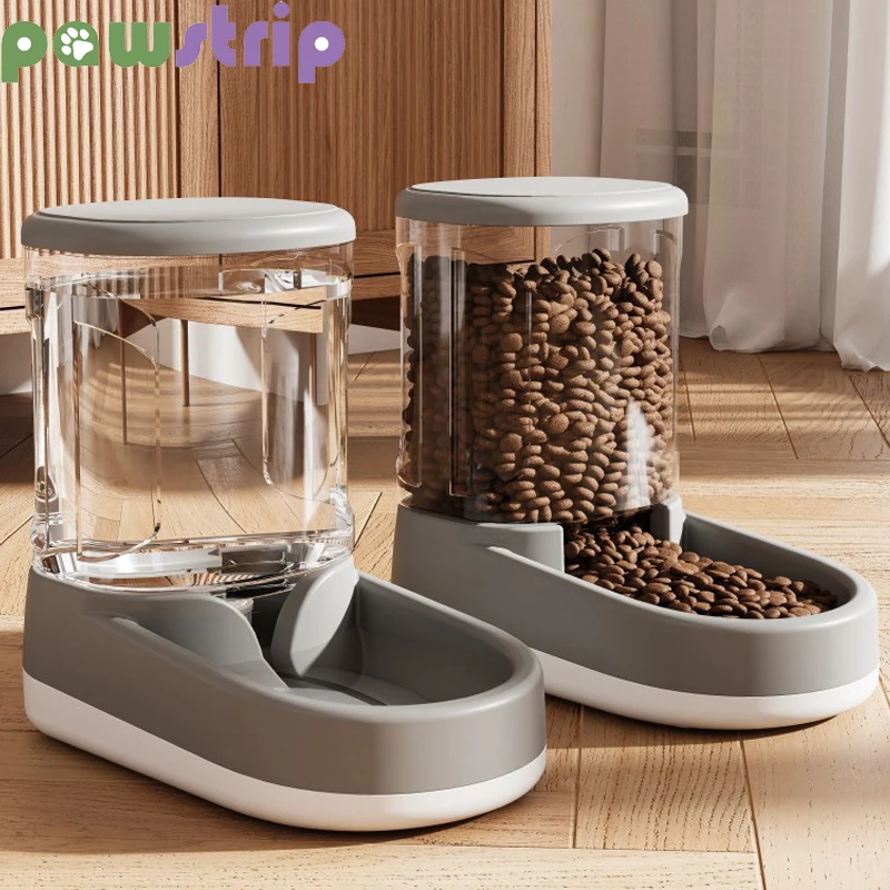 

Pet Dog Cat Automatic Feeder 3.8L Large Capacity Puppy Kitten Drinking Water Dispenser Non-slip Food Storage Bucket Pet Supplies