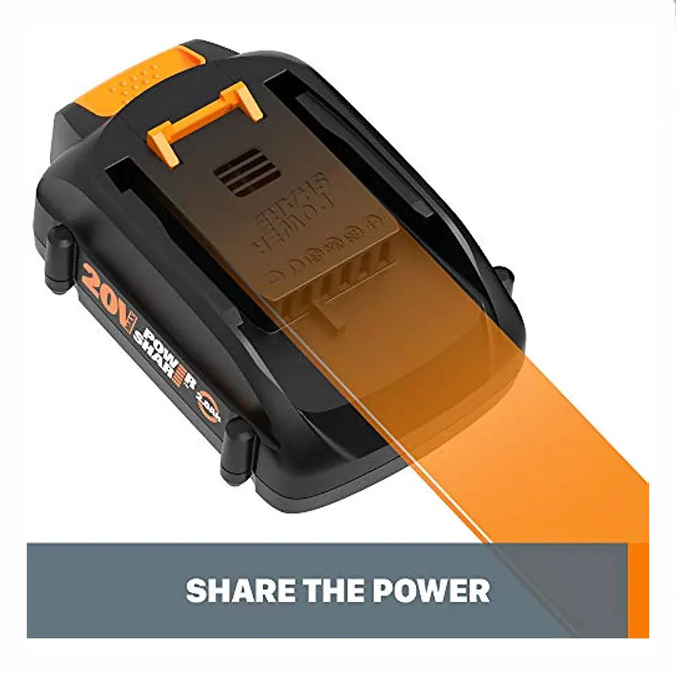 Imagem -03 - Worx-bateria de Iões de Lítio de Grande Capacidade Wa3578-powershare Novo Original 20v 5000mah 6000mah Wa3742