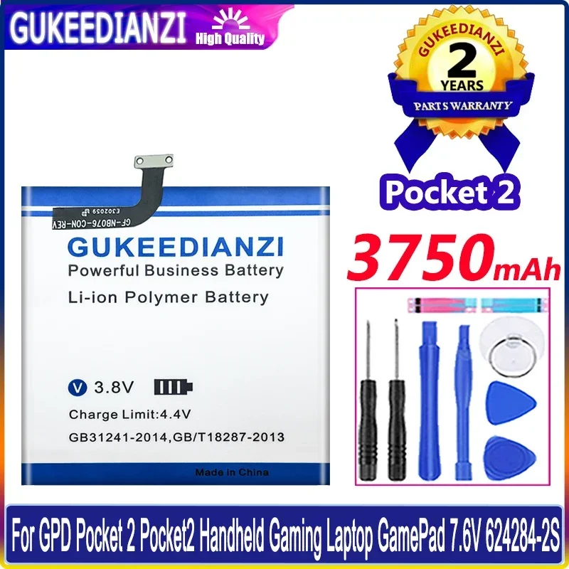 

GUKEEDIANZI Battery 3750mAh For GPD Pocket 2 Pocket2 Handheld Gaming Laptop 624284-2S Batteries