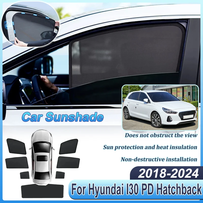 

Auto Part For Hyundai I30 2018 Accessories Bodykit PD 2019-2024 Car Magnetic Sunshade Anti-UV Privacy Protection Coverage Blocki