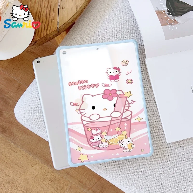 

Синий прозрачный чехол Sanrio Hello Kitty для iPad, подходит для ipad Pro 6/M4, Air3/5, Mini6, iPad 6/10, 8,3/9,7/10,5/12,9/10,9/11 дюймов