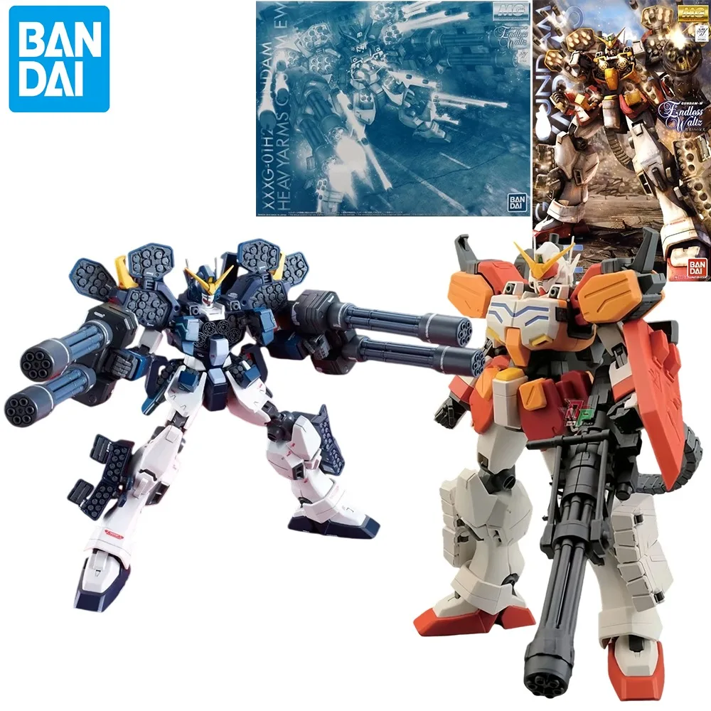 

Bandai Original MODEL KIT MG 1/100 GUNDAM HEAVYARMS CUSTOM EW Model Kit Anime Action Fighter Assembly Model Toy gift For Kid