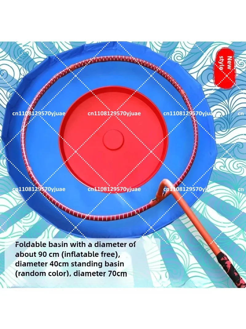 

Bubble Show Props Set, Magic Tool for Blowing Large Bubbles, Red Cloth Tub for Performance