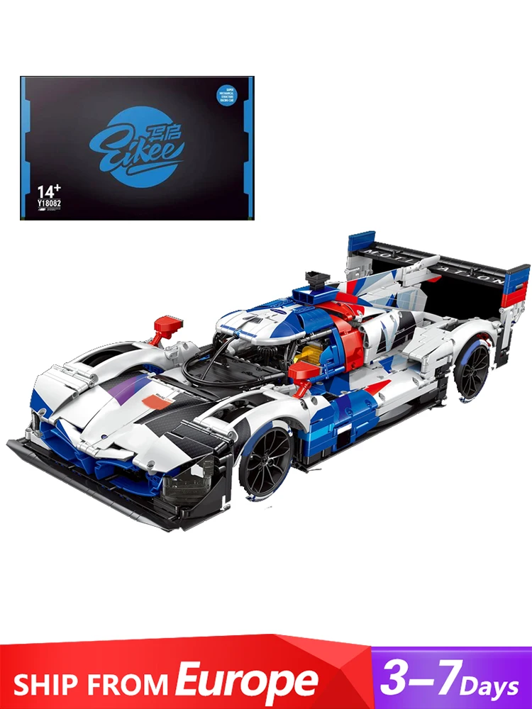 3507Teile Klemmbausteine Technische M HYBRID V8 Sportwagen Bausteine Fernbedienung Racing Fahrzeuge Modell Desktop Ornament Sammeln Spielzeug Geschenk