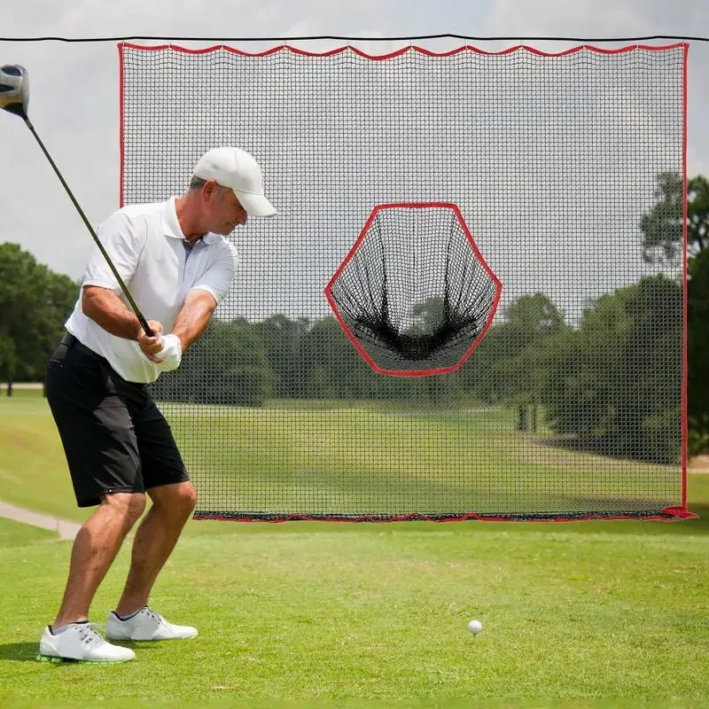

Golf Hitting Net 10x10ft Barrier Golf Net Heavy Duty Netting Practice Training Aid Barrier For Golfers Backyard Driving Chipping