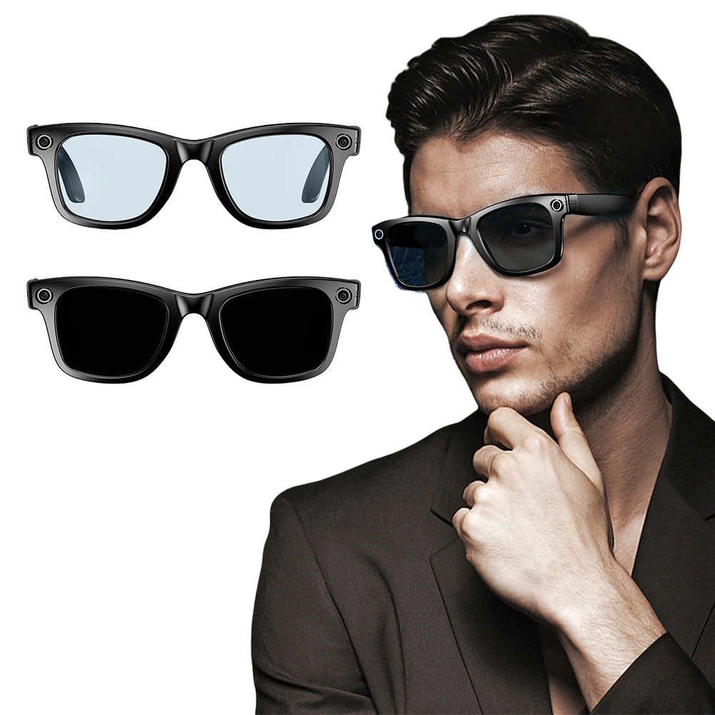 Smart Glasses AI Intelligent Photography 800W Bluetooth Glasses 32gb Storage Anti-Shake Smart Sunglasses For Travel Meetings Use