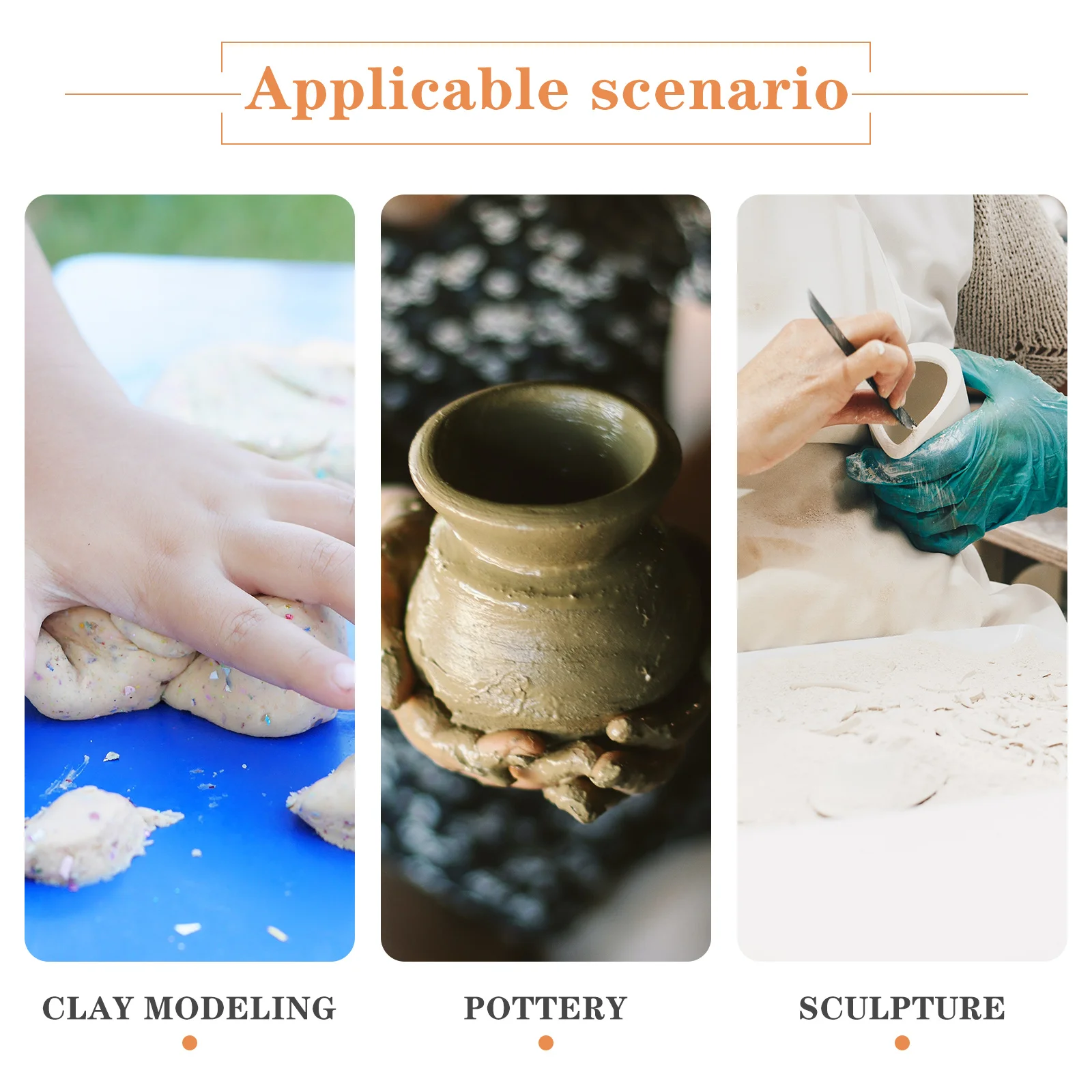 

5Pcs Clay Acrylic Sheet Pottery Tool Ergonomic Design Pressure Plate for Modelling Sculpting Crafts Clay Sculpting Sheet