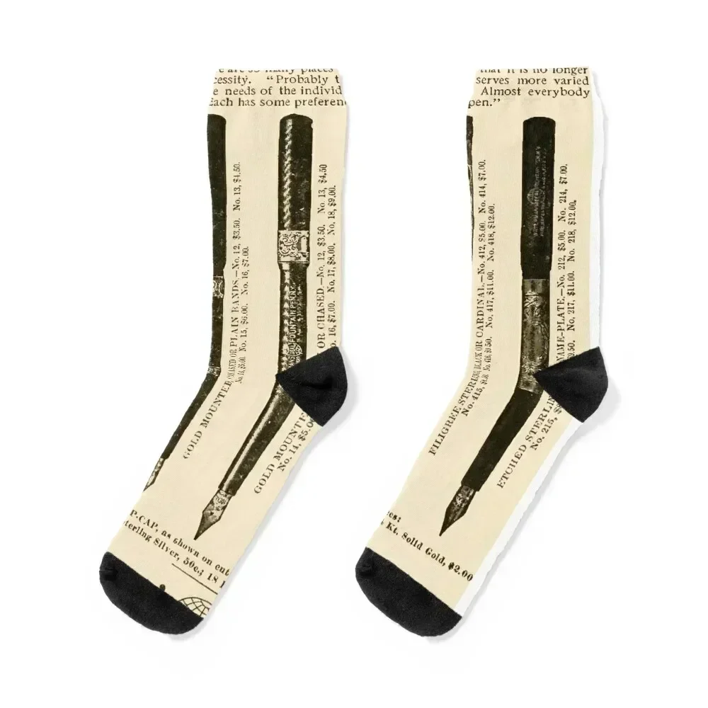 Waterman's Ideal Fountain Pen Socks designer luxury floral Men Socks Luxury Brand Women's