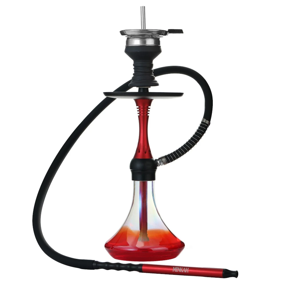 Luxury Handmade Shisha Hookah - Natural Walnut Wood Body with Stainless Steel Base for Enhanced Smoking Experience