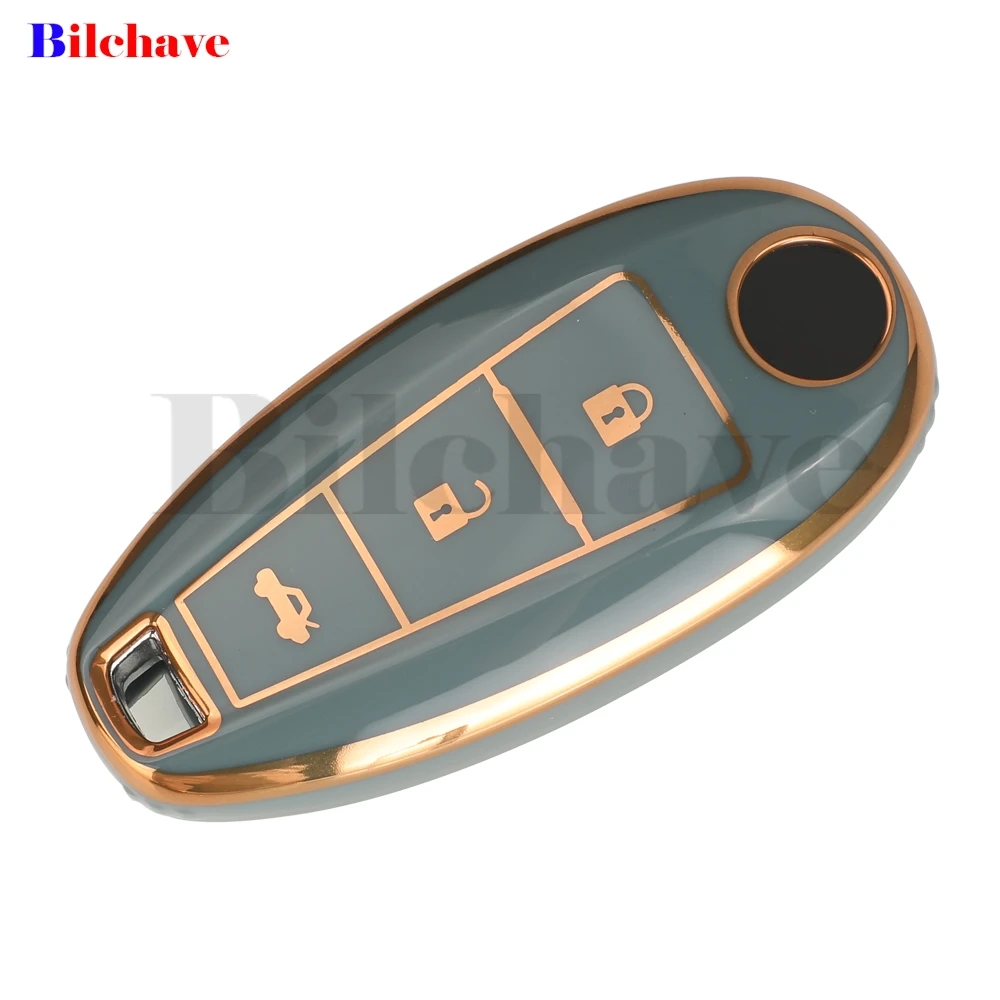 เคสกุญแจรีโมทรถยนต์ TPU ยี่ห้อ Jingyuqin สำหรับ Suzuki Baleno Ertiga Ciaz Ignis Kizashi Swift SX4 S-cross Vitara อุปกรณ์เสริม