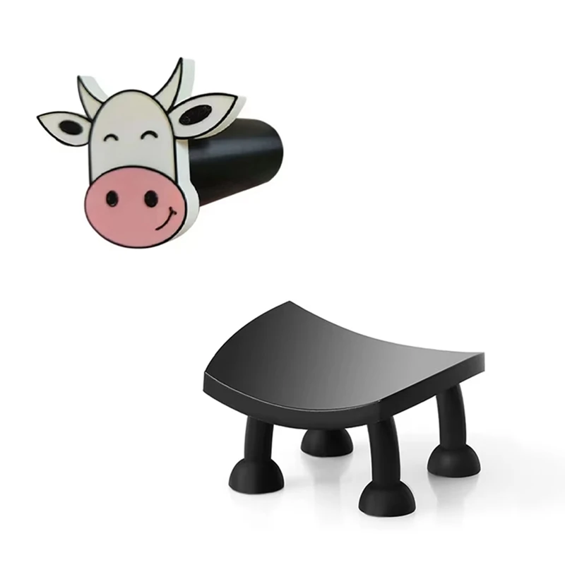

Милый держатель для туалетной бумаги в форме коровы, отдельно стоящий держатель для рулона для хранения, украшение в виде животного, держатель для туалетной бумаги