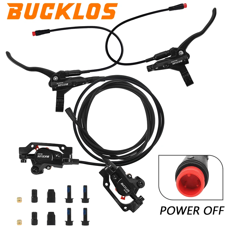 BUCKLOS HD-E635 Scooter Bremsen Set Power Off E-Bike Hydraulische Scheibenbremse Set 160mm Faltrad Hydraulische Bremsen Kit