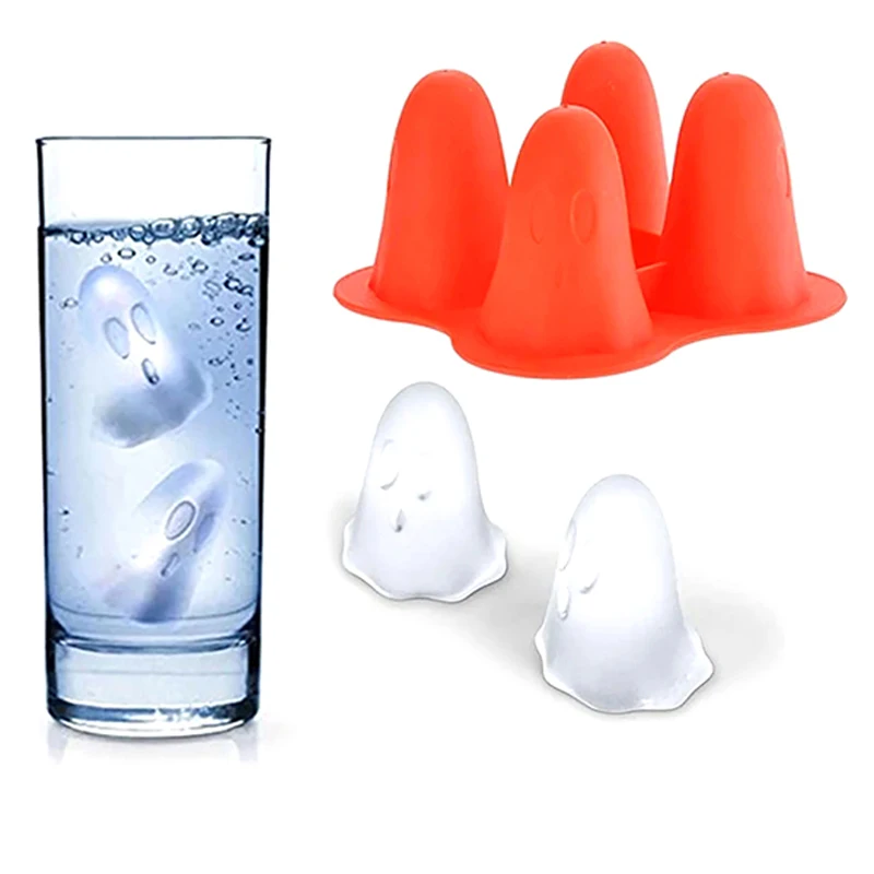 Fun Cute Ghost Ice Cube Moulds Halloween Party Wine Decoration Cocktail Chillers