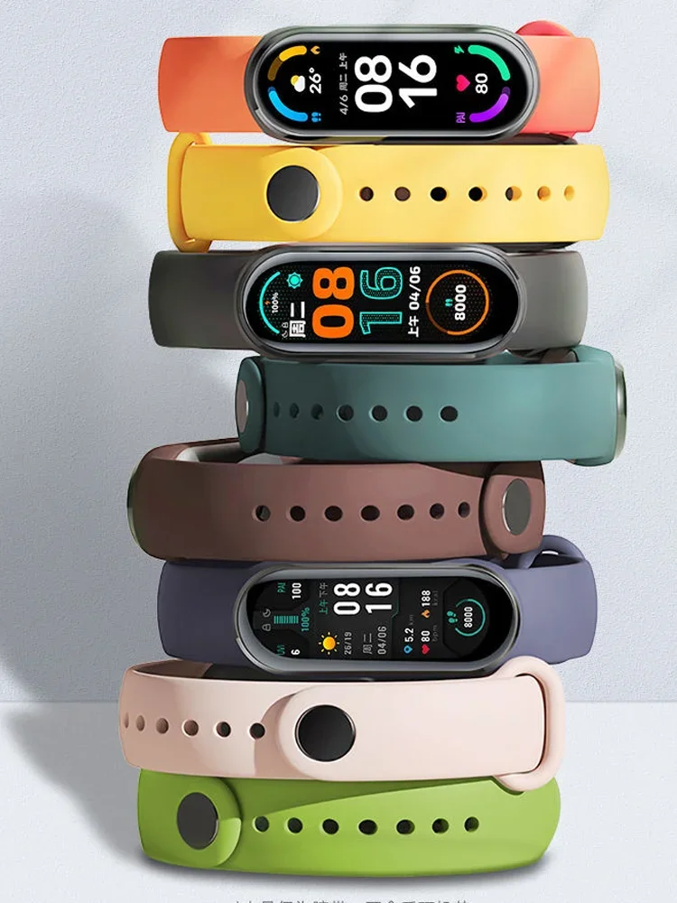 

Ремешок для часов Xiaomi Mi Band 7 6 5 4 3, силиконовый браслет, ремешки correa Mi Band 6 7 5 4, аксессуары для умных часов