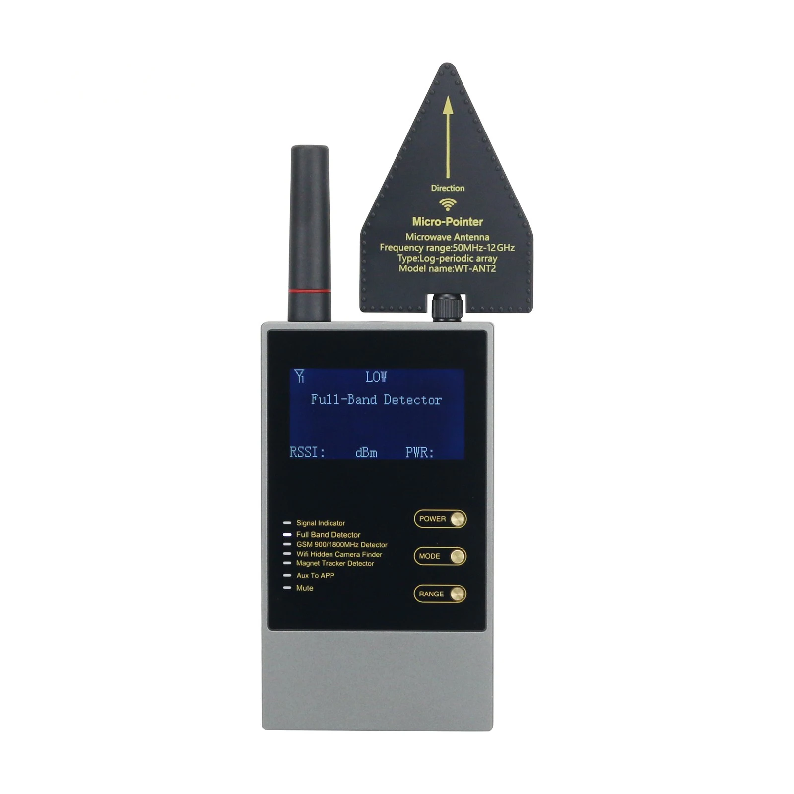 

WT10 Anti Spy Bug Detector RF Signal Hidden Wifi Camera GSM Sound Signal GPS Tracker Finder
