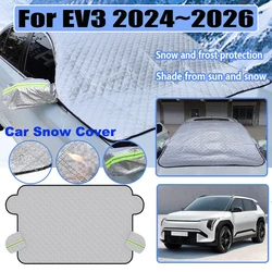 Car Accessories For Kia EV3 2024 2025 2026 Auto Winter Snow Ice Shield Sunshades Protection Full Wrapped Windshield Rain Cover