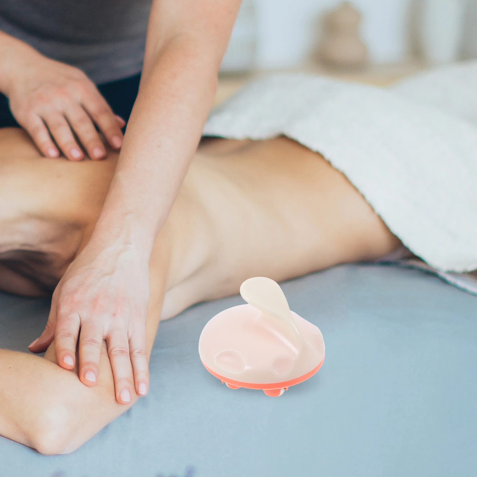 

Массажная щетка, массажер для спины, плеч, ролик для икр, ручной инструмент, удобный стальной инструмент для акупунктурных точек, компактный