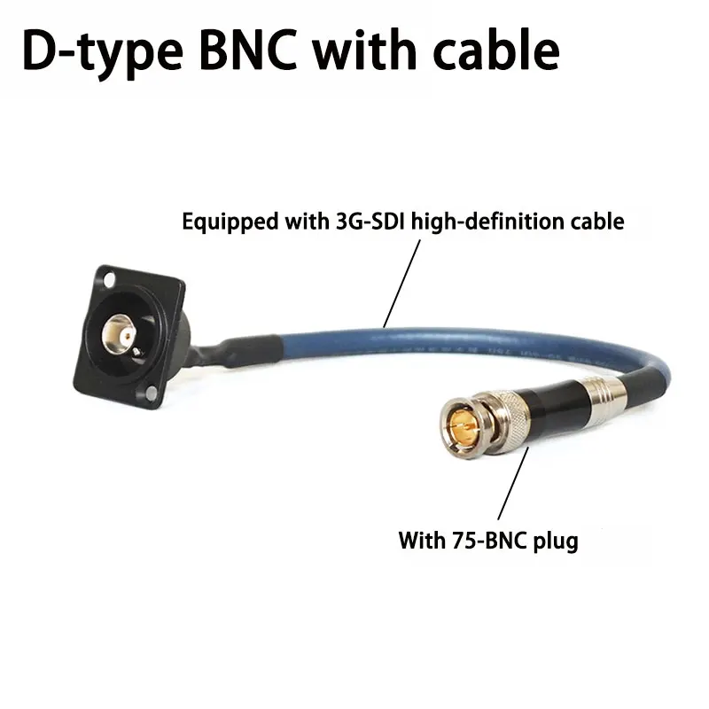 BNC D-type Module with Cable 3G-SDI High-definition Audio And Video 1080 Transmission Through 75 Ohm Coaxial Extension Cabl 0.3m
