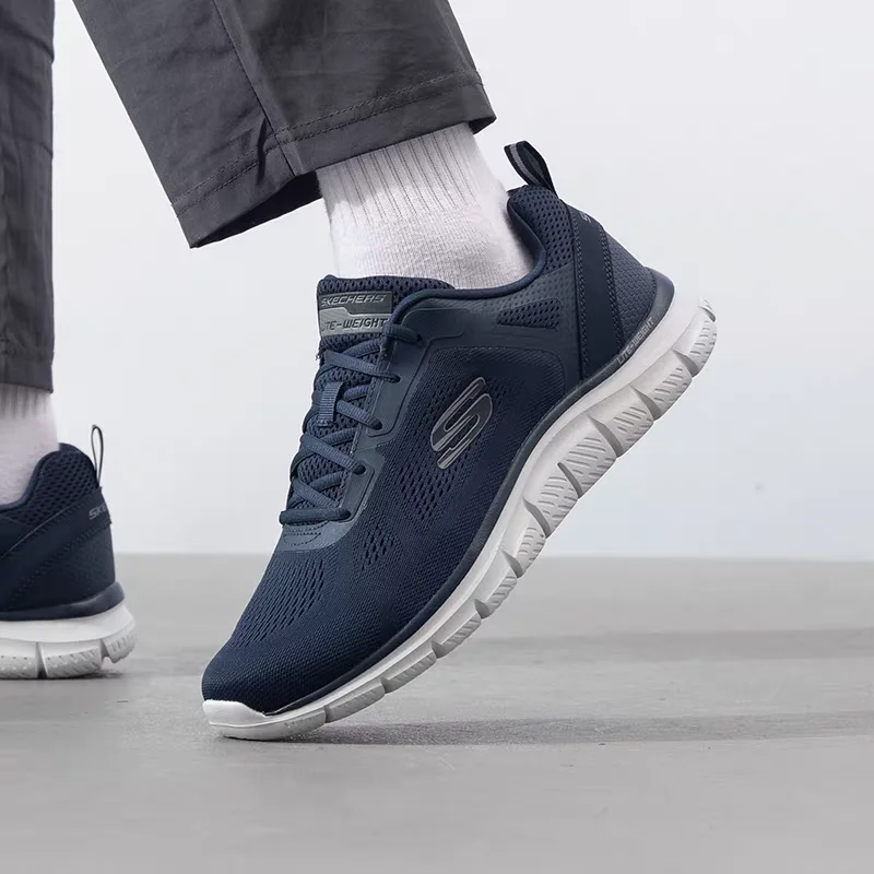 Skechers Men's Shoes Original Lightweight Fashion Breathable Non-Slip New Fitness Training Outdoor Sports Casual Shoes 232698-Nvy-2