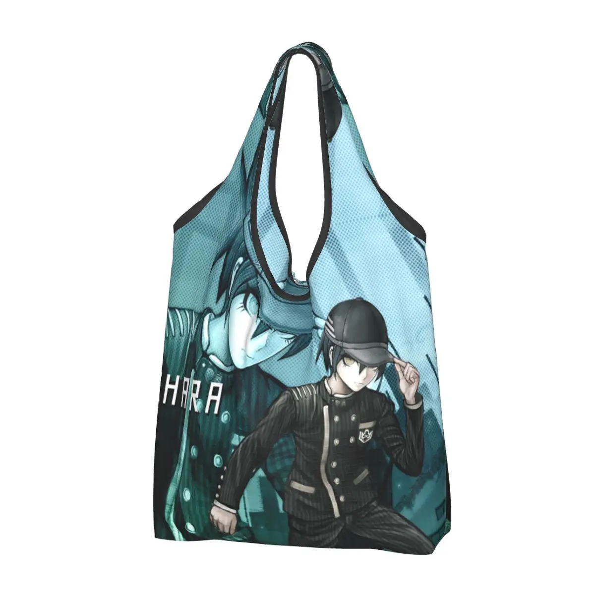 shuichi-saihara-sacos-de-compras-reutilizaveis-dobraveis-50lb-capacidade-de-peso-danganronpa-amine-eco-bag-eco-friendly-eco-friendly