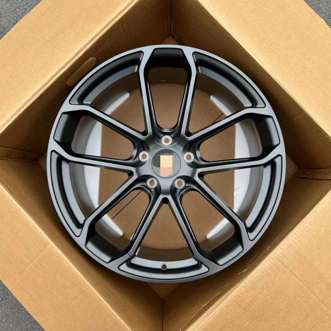 Custom RC 19-22 นิ้ว Matt Black Forged Alloy Rims 5x130 ล้อ 25 มม. สําหรับกระบวนการใช้งานร่วมกับ Porsche Panamera