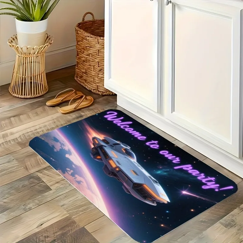 

1PC Intersteooar Party Welcome Kitchen Rug Non-Slip Door Mat Pop design Bathroom Rug Bath Mat Carpet for Home Sink Laundry Decor