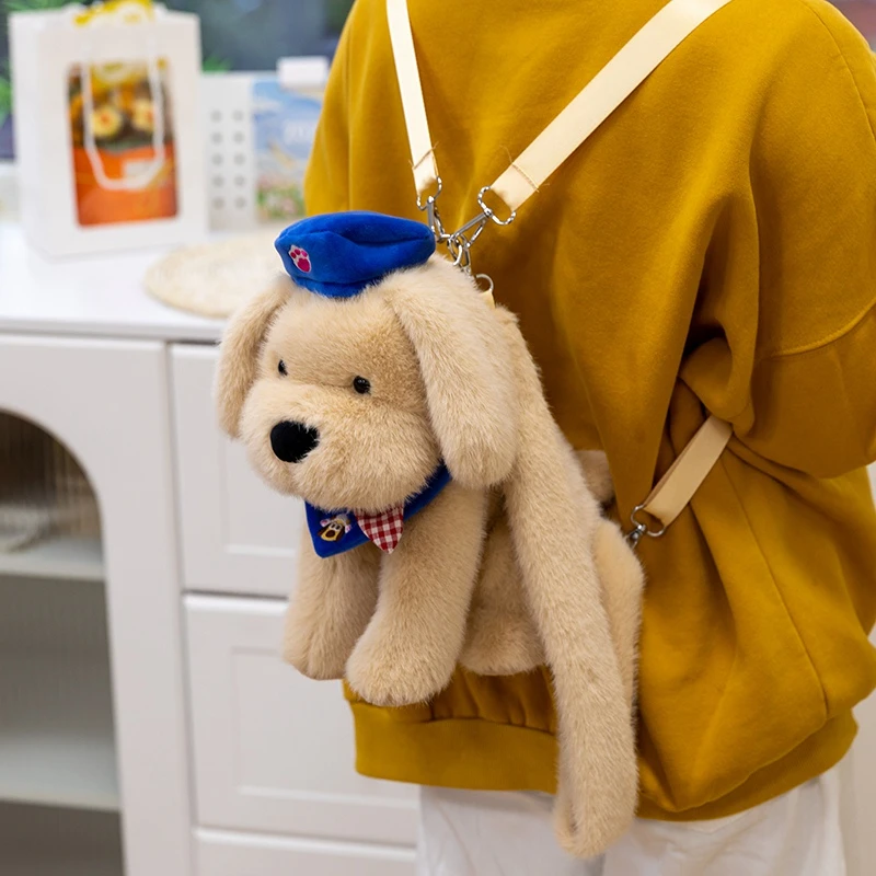 Zaino Schnauzer Dog Fox Borsa a tracolla con decorazione alla moda super morbida per bambini Animali dei cartoni animati Bambole Regalo di Natale di Halloween