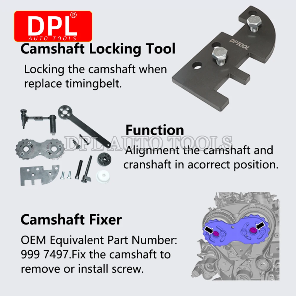 Camshaft Chain Timing Tool For Volvo 2.0T S60 S80 V60 V70 XC60 XC70 XC80 Engines