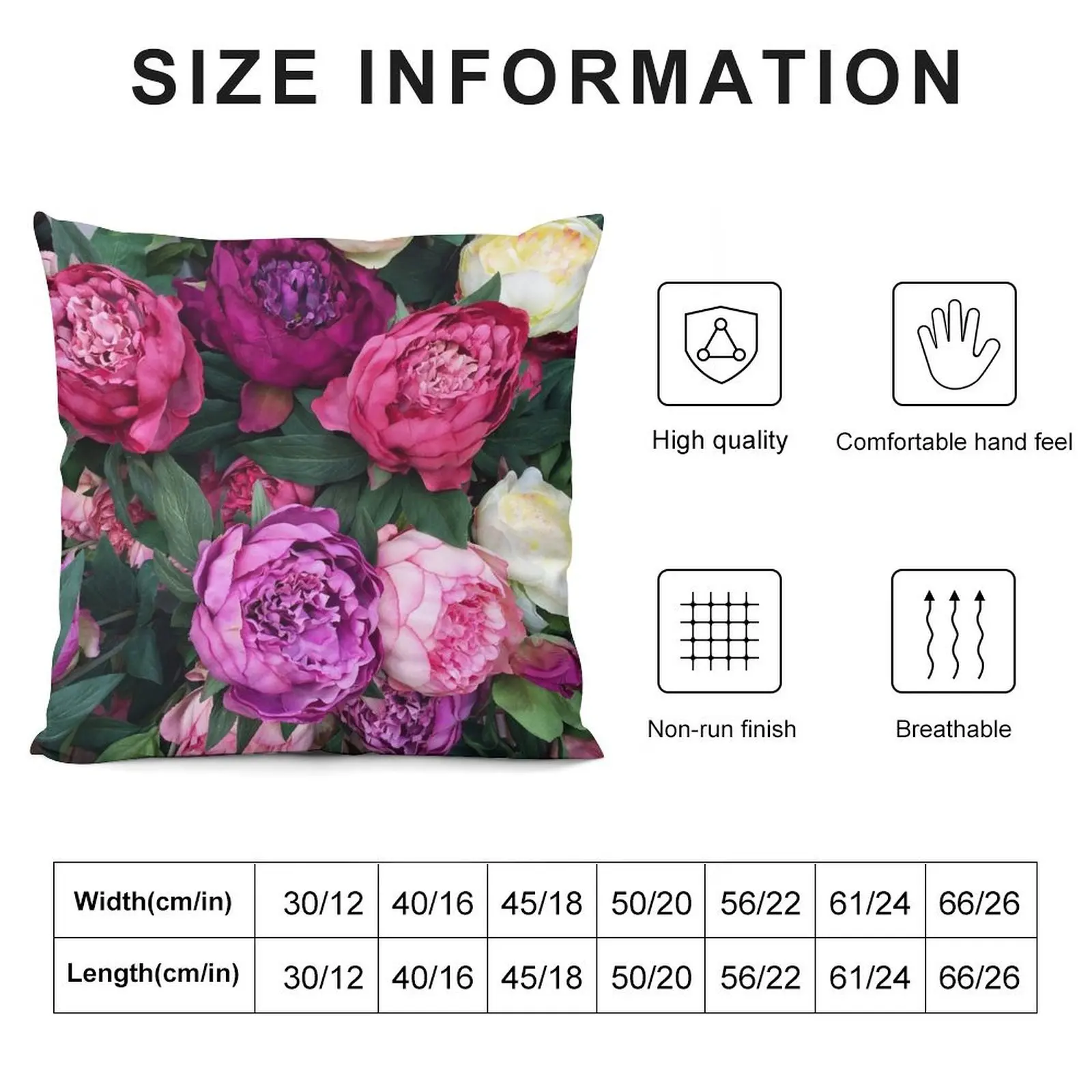 Pink Purple White Peonies Bouquet Throw Pillow Sofa Covers sleeping pillows pillow