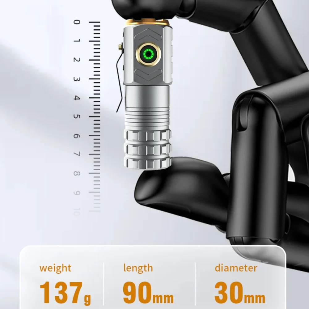 2025 New Mini Flashlight 18500 Ultra Powerful Led Torch 3 Core LED Mini Tactical Flashlight 30000 High Power Led Flashlight - Image 5