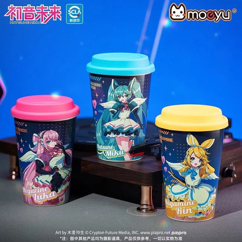 モエユ-ミク-カガミン-リン-ルカ-カップ-蓋付き-セラミック-コーヒー-紅茶-牛乳-ジュース-マグカップ-ドリンクウェア-ボーカロイド-初音ミク-コスプレ-かわいい-クリスマス-プレゼント