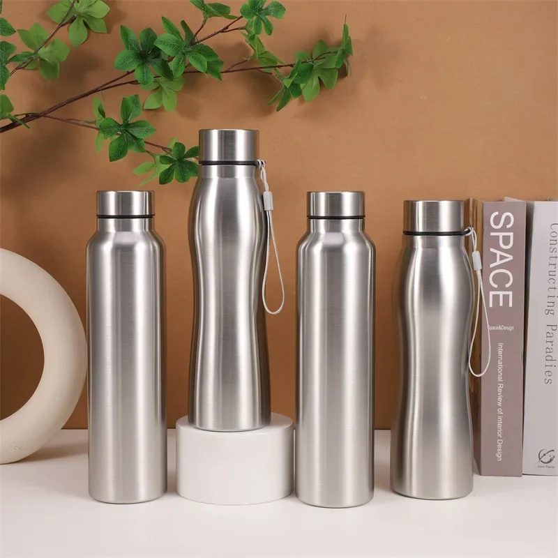 High Quality 1000ml Stainless Steel Sport Water Bottle Single-layer Rugged Water Cup Metal Flask Drinkware Camping Sports Gym image 2