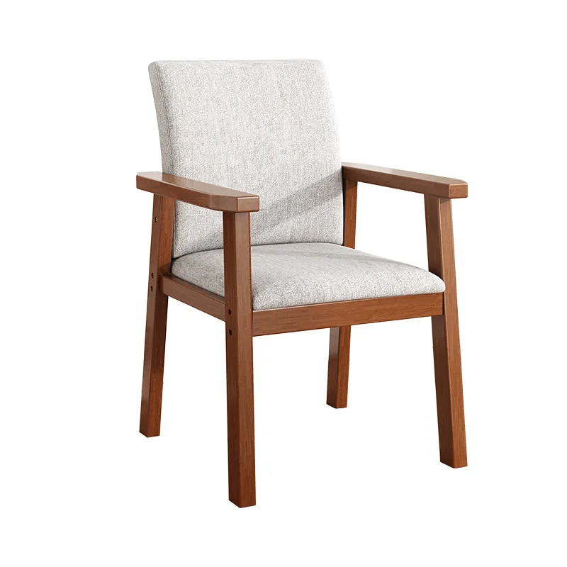 

Solid wood chair, home study desk chair, simple bedroom leisure stool, office, armrest, widened, backrest