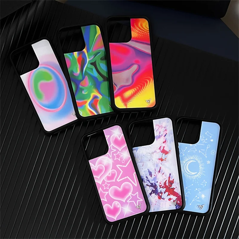 Wildflower 3D Girls colorful Boys Phone Case for iPhone 17 16 15 14 13 Pro Max 16pro 15pro WF Love Heart Cute Cartoon Cover