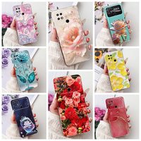 For Xiaomi Poco C40 Case Fashion Flower Bowknot Soft Silicone Transparent Back Cover For Xiomi Poco C40 C 40 Coque PocoC40 Funda