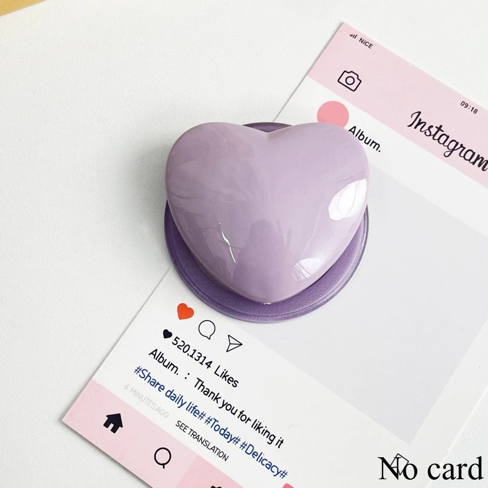 

Korean Solid Color Heart For iPhone Samsung Magnetic Phone Holder Minimalist Foldable Stand Universal For MagSafe
