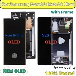 Super OLED Note 20 N981U N981B Display For Samsung Galaxy Note 20 Ultra N986U N986B LCD Touch Screen with Frame Replacement