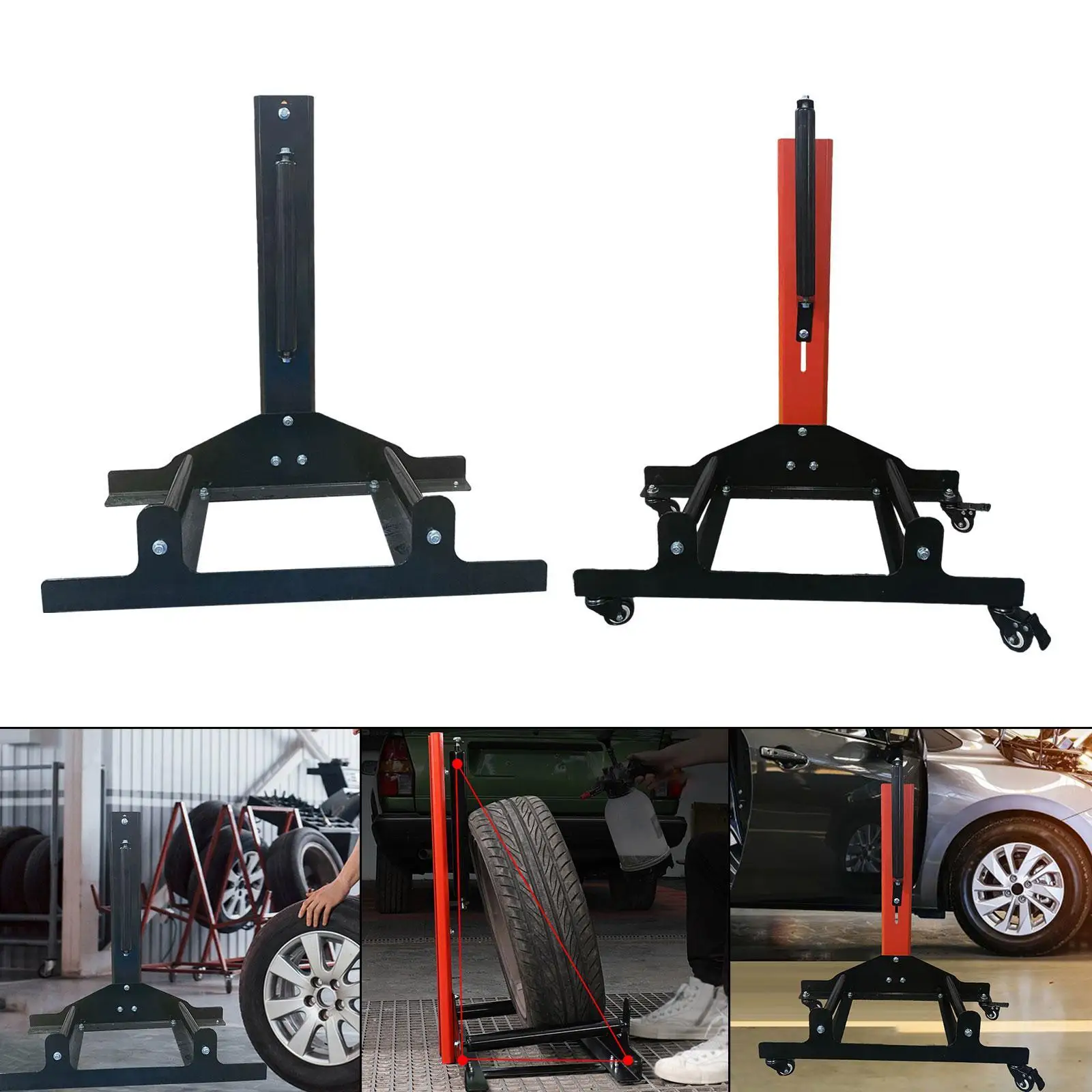 

Подставка для детализации колес Сверхмощная подставка для детализации шин для мастерской Автомобильная красота Чистка шин Дисплей для ступицы колеса Блеск шин