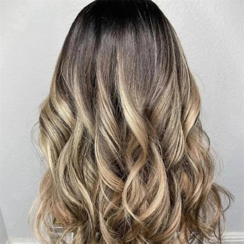 

Синтетический парик омбре блонд-коричневый с HD-кружевом, с натуральной линией роста волос, 13x4, термостойкий, с маленькой и большой шапочкой, предварительно проработанной линией роста волос