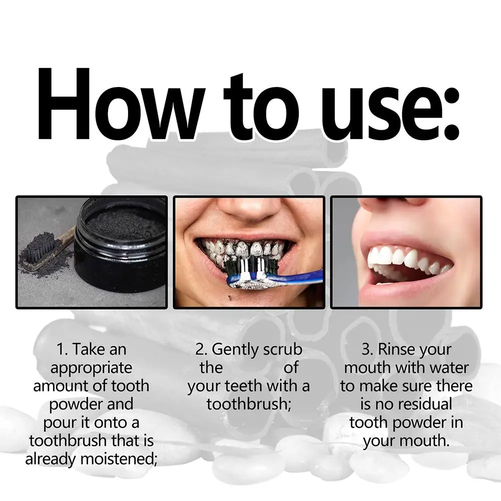 مسحوق الأسنان المكونات الطبيعية يزيل بقع الأسنان بشكل فعال اصفرار التنظيف العميق ويقلل لوحة الأسنان 30 جرام