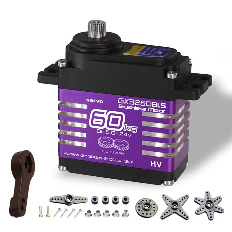

Прочный и высокий крутящий момент, 60 кг, ШИМ, цифровой сервопривод, стальная шестерня, бесщеточный двигатель, IP68, водонепроницаемый металлический сервопривод для роботов-автомобилей, высокий крутящий момент