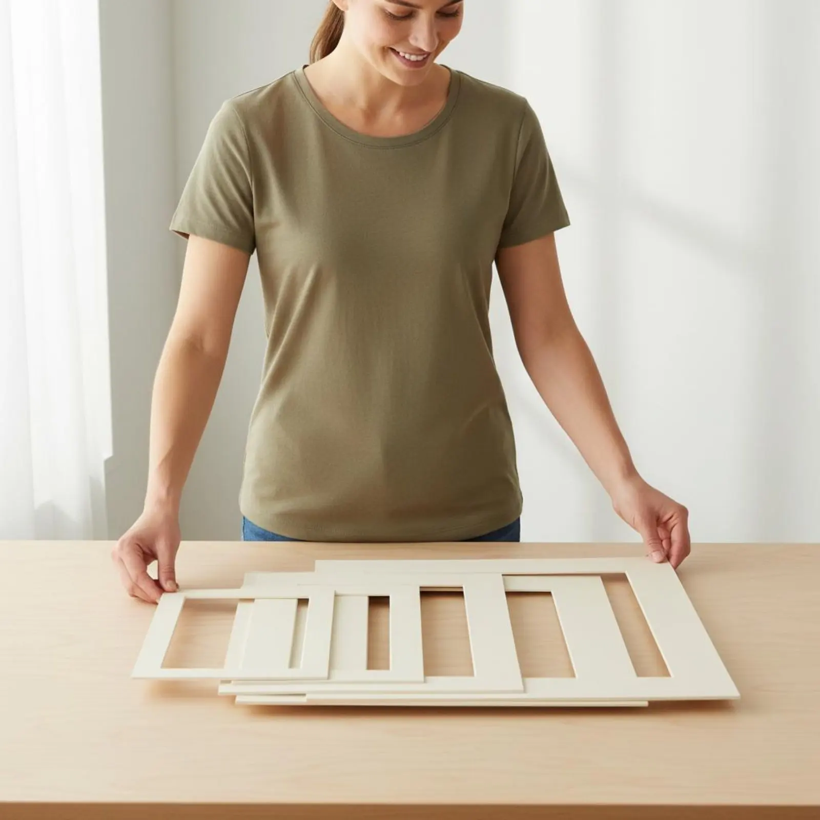 White Photo Mat Board for Artists, Multiple Sizes Available