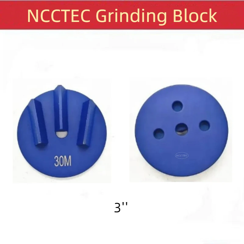 

[for STI prep/master Floor Grinders] 10pcs 3'' 3 Segments Diamond Concrete Grinding Polishing Blocks Shoes for Floor Polisher