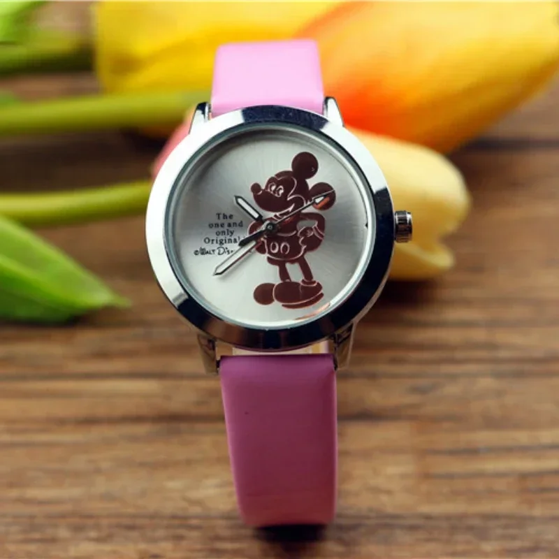 Disney 3D Mickey Mouse reloj de lujo para niños, mujeres, niño, reloj de pulsera luminoso, resistente al agua, reloj para niños, envío directo