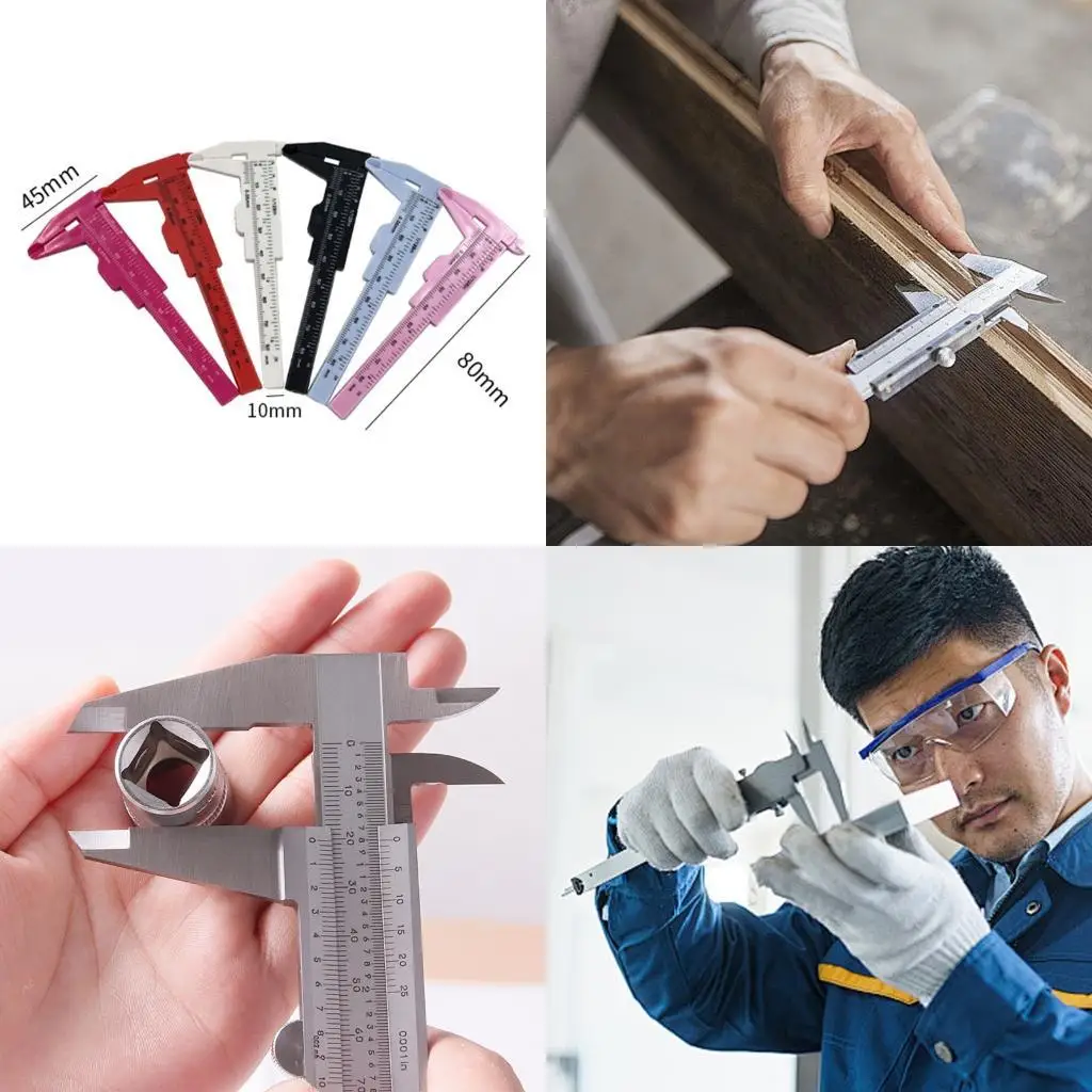 

G6KF High Accuracy 0.1mm Plastic Calipers Double Unit Scale Verniers for Workshop Use