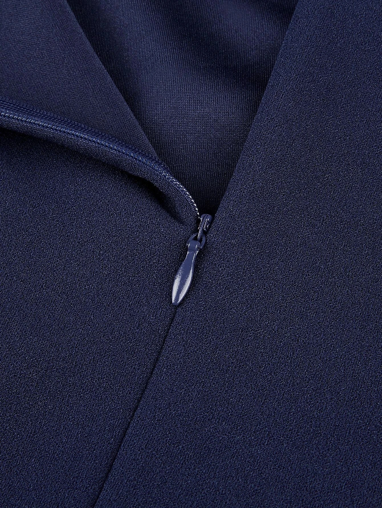 Damen-Kleid mit Rundhalsausschnitt, Schlitz und Schalärmeln, Knielang, A-Linie, Locker Sitzend, Einfarbig, für Abendveranstaltungen und Partys, Bolero-Kleid – Detail 8
